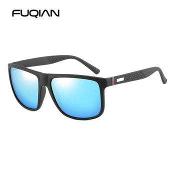 FUQIAN 2019 Luxusné slnečné Okuliare Mužov Polarizované Módny Dizajn Námestie Plastové Slnečné Okuliare Jazdy Slnečné Oculos