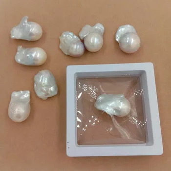 DOPRAVA ZADARMO, Príroda sladkovodné voľné pearl s barokovými tvar, NAJVÄČŠÍ BAROKOVÝ tvar perly s plnou diery vŕtané, 25-33 MM