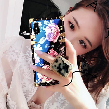 Luxusné Blu-ray Kvet roztomilý dievča Silikónové telefón puzdro pre iphone 7 6 S 8 plus X XR XS MAX kryt pre Samsung galaxy S8 S9 Poznámka 8 9