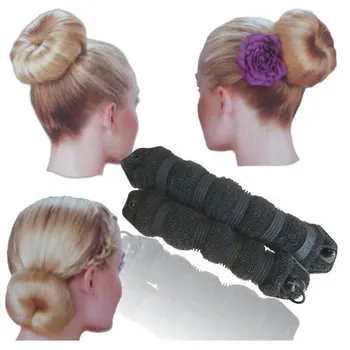 2 ks dámskej Módy pokrývku hlavy Magic Hubky Twist Vlasy DIY Curler Vlasy Styling Pletenie Nástroje, Doplnky do Vlasov Vlasy Buchta Maker