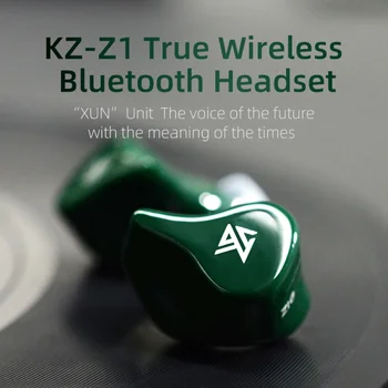 KZ Z1 TWS 10 mm Dynamické Ovládač Bluetooth 5.0 Pravda Bezdrôtové Slúchadlá Herný režim Potlačením Hluku AAC V Uchu Slúchadlá KZ S1 S1D ZSX