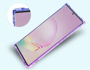 100ks Veľkoobchod Shockproof Gradient Mäkké TPU Telefón puzdro Pre Samsung Galaxy Note 20 Ultra 5G Jasné Zadný Kryt Pre SA Note20 Capa