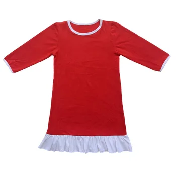 Veľkoobchod Dievčatá Vianočné Nočná košeľa Prehrabať Šaty Dievčatá Vianočné Pyžamo Red&White Prúžok osobné vlastné počiatočné monogram