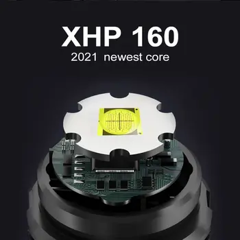 XHP160 COB Led Baterka 18650 alebo 26650 Usb Taktické Flash Light XHP70.2 Nabíjateľné Led Svietidlo Zoom Lov Svetlé Práce Lampa