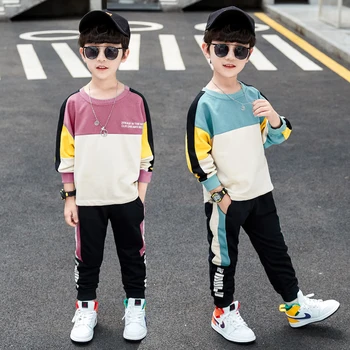 Baby Chlapci Halloween Vyhovovali Jar Jeseň Nové detské Oblečenie kórejský Malý Chlapec Módne Dve Kus Oblečenie od 2 Do 9 Rok Tepláková súprava