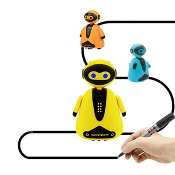 Linka Stúpenec Robot Indukčné Vzdelávacie Induktívne Hračky Auto Diy Magické Pero Penguin Ošípaných Podľa Riadku Môžete Čerpať Dary Deti Hračka