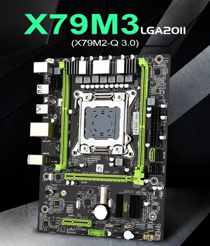 JINGSHA X79 M základná doska set s Xeon LGA2011 E5 2689 2pcsx8GB=16GB 1600MHz DDR3 ECC REG pamäte M-ATX USB3.0 PCI-E NVME M. 2