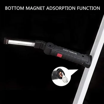 Inšpekcia Práce Svetlo USB Nabíjateľná Baterka COB LED Magnetické Zavesenie Baterky Lampy Malé Auto Opravy Domov Pomocou Núdzového
