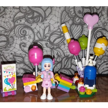POUČ sa Mesto Priateľmi Princezná Rainbow Balón Farebné Sviatky Kút Fáze Stavebné Bloky Sady Deti Hračky