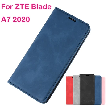 Pre ZTE Blade A7 2020 Prípade Magnetické Telefón Flip Kožené púzdra Pre ZTE Blade A7 2020 Vysoko Kvalitné Kožené Peňaženky Mäkké TPU Kryt
