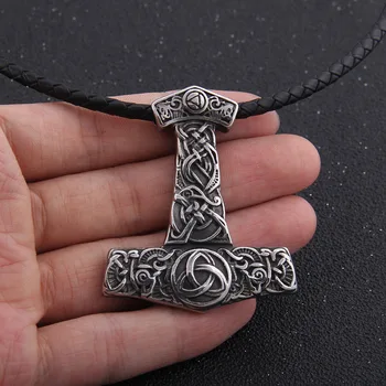 Dropshipping nehrdzavejúcej ocele viking thor je kladivo mjolnir náhrdelník Odin severanov náhrdelník Mužov darček