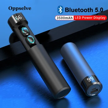 Oppselve TWS Bluetooth 5.0 Bezdrôtové Slúchadlá Inteligentné LED Digitálny Displej Športové Slúchadlá Hudba Videa Headset S Nabíjanie Prípade