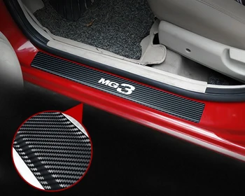 4pcs/set Auto Dvere, Parapetné Nálepka pre MG MG3 (Carbon Fiber Auto Prah Chránič Proti Poškriabaniu Nálepky Nepremokavé Odtlačkový Accessorie