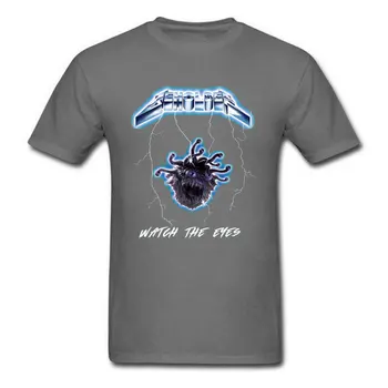 Beholder Muži T-tričko Heavy Metal T Shirt Oko Monster 3D Tlač Mens Tshirt Kapela Košele Vlastnú Spoločnosť Plus Veľkosť Streetwear Čierna