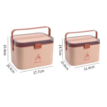 Portable Multi-Funkčné Domácej Starostlivosti Lekárničky Plastové Skladovacie Škatule Módne Kontajnerov Obdĺžnikový Skladovanie Nádob