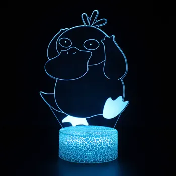 Hongcui Noc LED Svetlá Novinka 3D lampa Roztomilá Hračka Darček 7 Farebné Kreslené Atmosféru Čítanie Pre Deti detská Izba