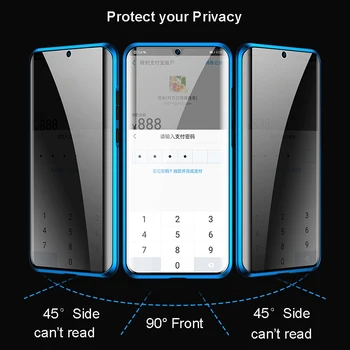 360 Plnú Ochranu Osobných údajov Tvrdeného Skla, Magnetické Telefón puzdro na Huawei P20 P30 Mate 20 30 Nova 5 5i 4 4E Česť 20 Pro Lite
