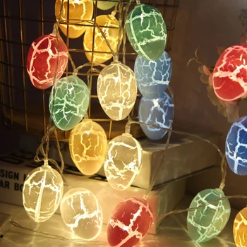 1,5 M LED Veľkonočné Vajíčka 10 Svetlá String Veľkonočné Dekorácie Pre Domov Party Dekorácie Farebné LED Bezva Vajcia Svetlá Veľkonočné Dodávky