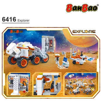 BanBao Preskúmať Vesmírne Dobrodružstvo Marse Exploration Rover Auto Preskúmať DIY Model Tehly Hračky pre Deti, Darčeky Stavebné Bloky 6416