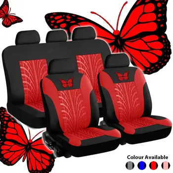 Univerzálny Auto Motýľ 3D prestieranie Celý Set autosedačky Chránič Auto prestieranie Polyester Textílie Univerzálny Vyhovuje Väčšine Áut