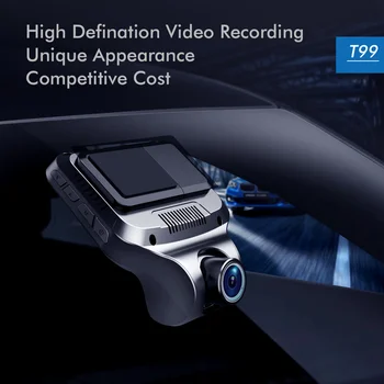 Anytek T99 Jazdy Záznamník 1080P HD 2.45 Palcový Nočné videnie Slučky Nahrávanie IPS Displej Dash Dual Camera Otáčanie Obrazu DVR Kamera