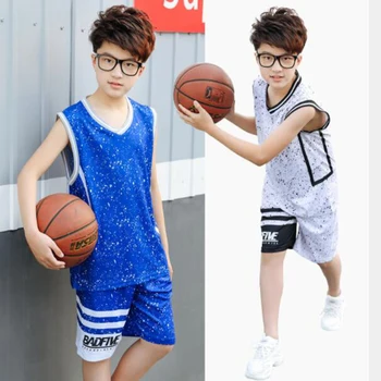 Deti na Futbal Súpravy Chlapci Prázdne Basketbalové Dresy Mládež Športové Súpravy Deti Bežecká Uniformy tvaru Môžete Prispôsobiť Meno a Č