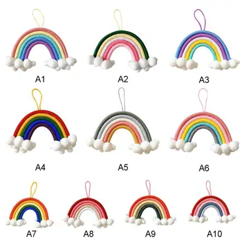Ručne Tkané Rainbow Ozdoby Stene Visí Doma Európsky Štýl Dekorácie Pre Deti Detská Izba Dekorácie Roztomilý Visí Dekor H