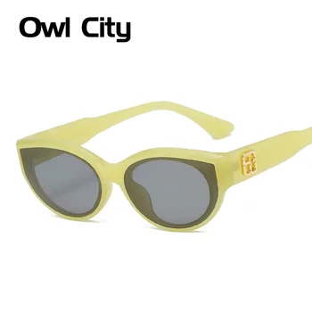 Malé Mačacie Oko slnečné Okuliare Ženy Retro Plastového Rámu Vintage Značky Dizajnér Oválne Trendy Slnečné okuliare pre Ženy UV400