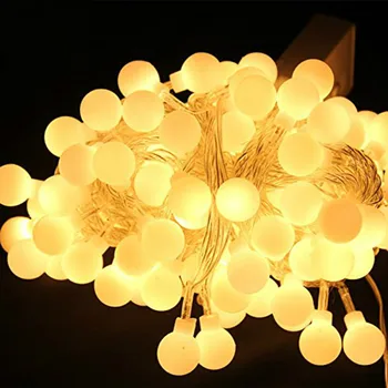10M 100 LED Svete String Svetla Teplá Biela Guľa Víla Svetlo pre Strany Vianoce Svadba Nový Rok Indoor&outdoor / vonkajšie Dekorácie