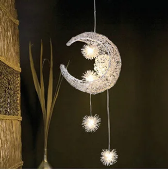 Moderné Stropné Prívesok Lampa Moon Star Prívesok Svetlá Dieťa Spálňa Lampy Pre Obývacia Izba Domov Dekoratívne Hanglamp
