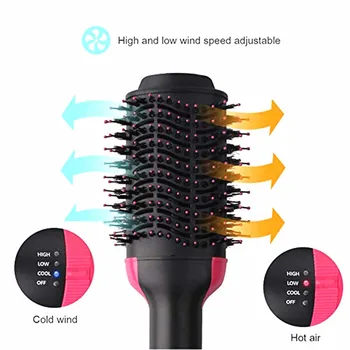 Jeden krok sušič na vlasy a Styler 4 in 1 multifunkčné teplovzdušné kefy môže nahradiť straightener-kulmy na vlasy, hrebeň na vlasy