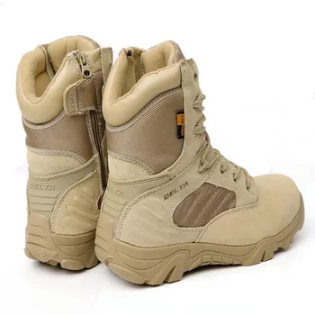 Muži Vojenské Topánky Kvalita Special Force Tactical Desert Combat Členok Lode Armády Pracovné Topánky Kožené Nepremokavé Čižmy 2019