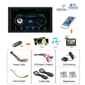 Podofo 2DIN Android 8.1 Auto Rádio Multimediálny Prehrávač 2 din GPS Pre Ford Toyota, Nissan, Volkswagen Skoda LADA Hyundai Kia Suzuki