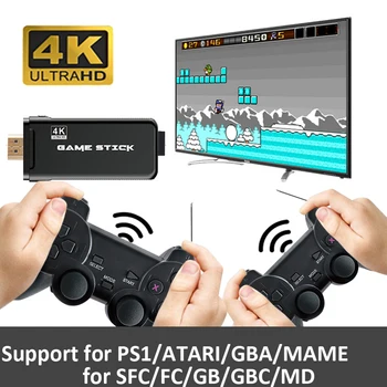 ONETOMAX Retro TV, Video, Herné Konzoly 2.4 G Dvojité Bezdrôtový ovládač 3000/10000 Hry 4K HD Displej na TV Podporu Pre PS1/GBA
