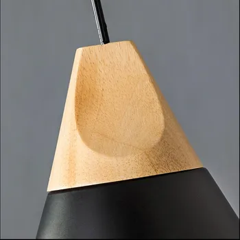 Moderný Luster Black lampshades Osvetlenie Listry Nordic Spálne, Kuchyňa, Jedáleň, Obývacia Izba Lampa Retro Priemyselné Svietidlo