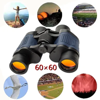 60X60 Ďalekohľady Hd Vysokej Jasnosti Ďalekohľad 10000M Vysoký Výkon Pre Vonkajšie Lov Optické Cžv Nočné Videnie binokulárne Fixed Zoom