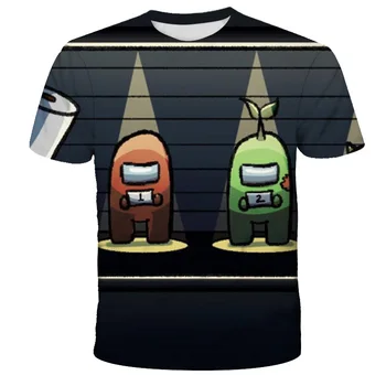 Populárne nová hra medzi nami T-shirt deti 2020 zábava jeseň topy cartoon t-shirt impostor grafické t-shirt hip hop chlapec dievča t-shirt