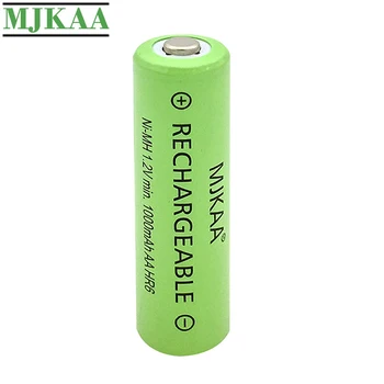 MJKAA 10PCS AA 1000mAh 1.2 V Ni-MH Dobíjacie Batérie Pre-Nabitá 2A NIMH Tlačidlo Hore Batérie pre Hračky