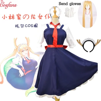 Tohru Cosplay Oblečenie Parochňu Stanovuje Nové Módne Dievčatá Anime Šaty Miss Kobayashi, je Drak Slúžka Kanna Cosplay Kostým Pre Ženy 2019