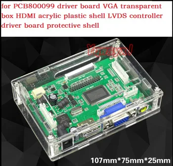Yqwsyxl pre PCB800099 ovládač board VGA transparentné okno HDMI akryl plastové shell LVDS kontrolór vodič rada ochranný plášť