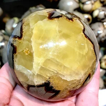 1000 g Prírodné dragon septarian oblasti quartz crystal ball Fosílnych Crystal rieki uzdravenie vzor