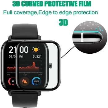 10PCS 3D Zakrivené Mäkké Screen Protector pre Amazfit GTS 2 Plné Pokrytie Anti-Scratch Ochranný Film (Č Tvrdeného Skla)