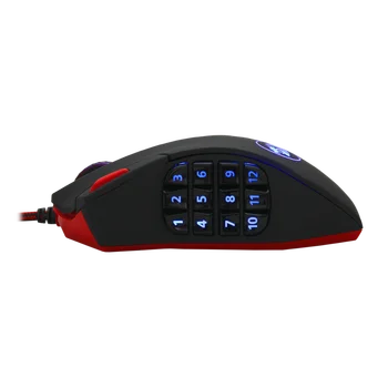 Redragon M901 Herná Myš s Vysokou Presnosťou 12400DPI 18 Tlačidlá Programovateľné Veľké Laser Gamer Myší s Váhy LED Podsvietený pre PC