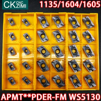 APMT1135PDER-FM WS5130 APMT1604PDER-FM WS5130 APMT1605PDER-FM WS5130 HS5130 Karbidu Vložky frézovanie Vložky nástroje APMT pre oceľ