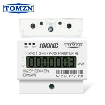10(100)110V/60HZ 220V jednofázový tri drôt Din lištu KWH Watt hodinová din lištu energie meter LCD pre Ameriku