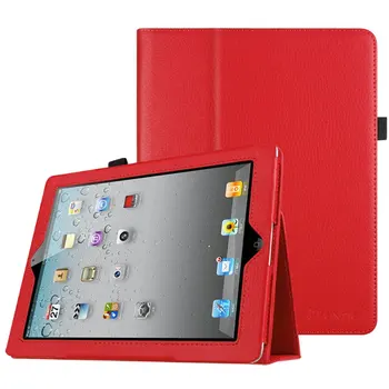 Puzdro Pre iPad 3 Model A1416 A1430 A1403 Kryt Ochranný PU Kožené Skladací Stojan, puzdro Pre iPad 2 3 4 A1458 Držiak Ceruzky Prípadoch