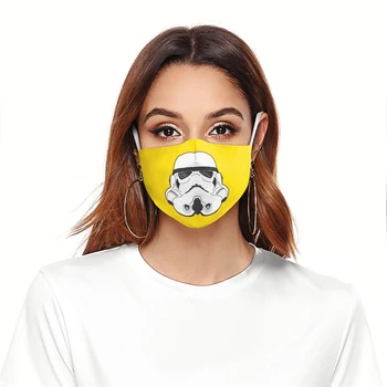 Star Wars 3D Tlač Maska Darth Vader Mandalorian Cosplay Masku na Tvár Pre Mužov, Ženy Vonkajšie Prachotesný Vetru Umývateľný Úst Maska