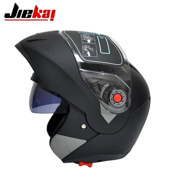 Motocykel Dual Clonu prilby Modulárny Flip Up prilba racing dvojité objektív capacete casco moto DOT ECE prilba JIEKAI 105