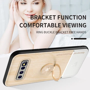 Puzdro Pre Samsung S10 Plus Prípade Silikónové Shockproof Prst Nárazníka krúžok Magnetický Držiak Zadný Kryt Pre Galaxy s rezacím zariadením S10 Lite Telefón Shell