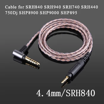 4.4 mm 2,5 mm zostatok kábel Pre Shure SRH840 SRH940 SRH740 SRH440 750 SHP8900 SHP9000 SHP895 monokryštálov medi slúchadlový kábel